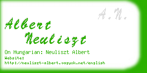 albert neuliszt business card